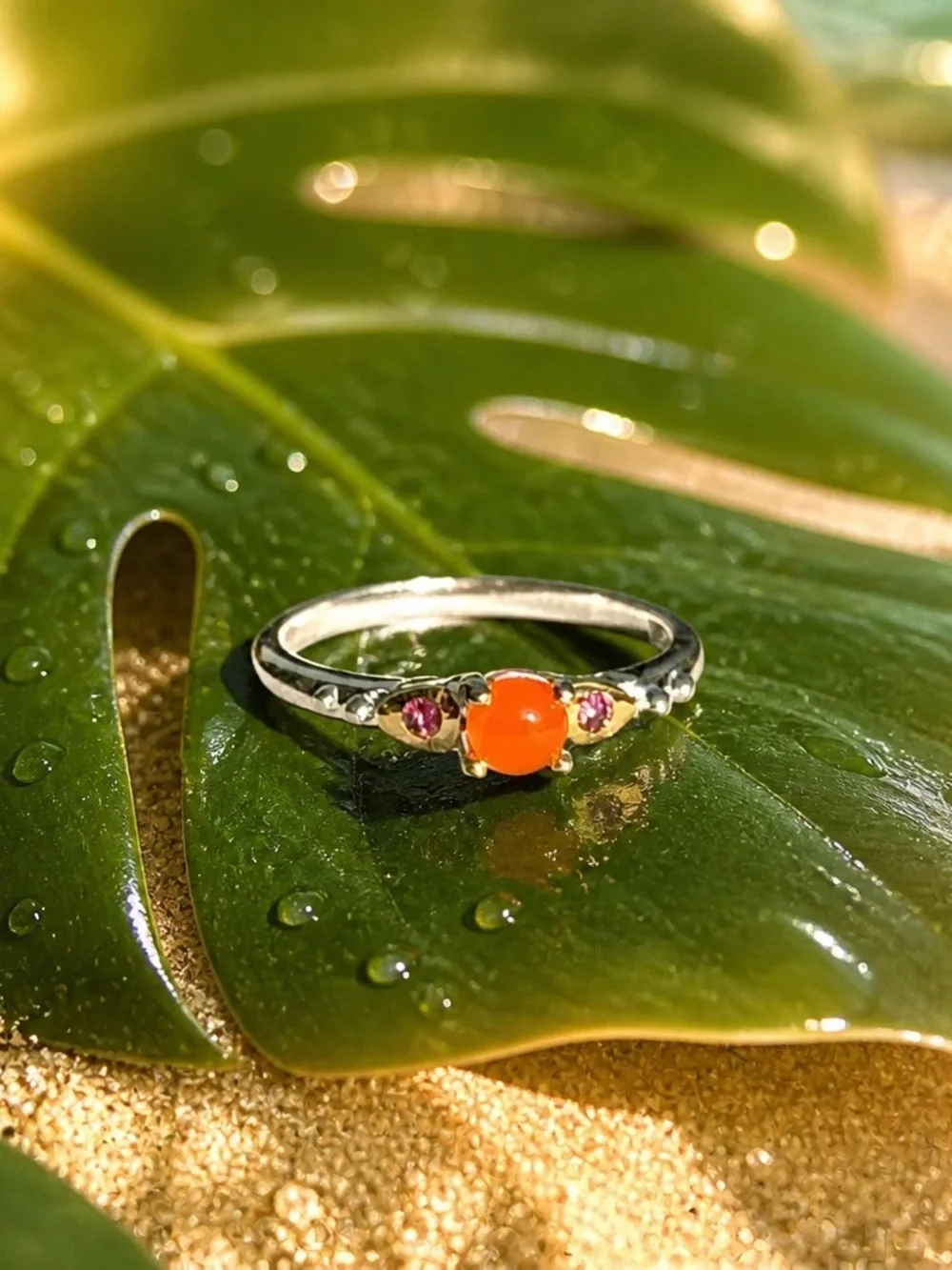 NEW! Carnelian & Garnet Ring